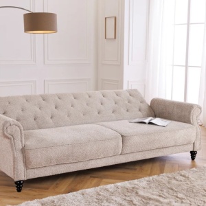 Canapea extensibila, Tesatura Boucle Greige, Maison Belle Affaire 220cm A-44236 VC - Img 4