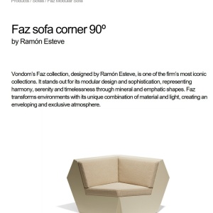 Canapea modulara FAZ Modul Colt 90 grade - Img 17