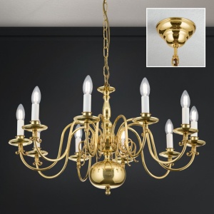 Candelabru 10 brate design clasic FLAMISCH, alama lucioasa - Img 2