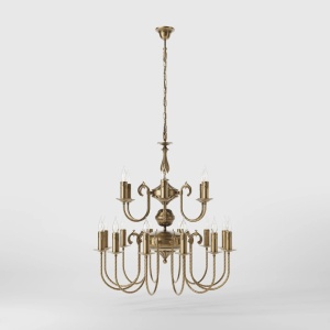 Candelabru 18 brate din alama stil clasic Petalo - Img 4