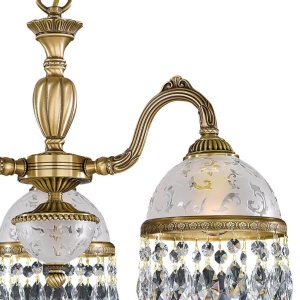 Candelabru 3 brate design clasic realizat manual din alama si Cristal Scholer 6200 105250 universul-luminii.ro