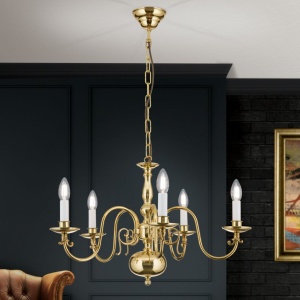 Candelabru 5 brate design clasic FLAMISCH, alama lucioasa - Img 8