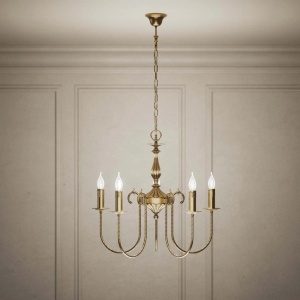 Candelabru 5 brate din alama stil clasic Petalo - Img 3