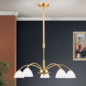 Candelabru 5 brate elegant design modern OPALDESIGN, auriu mat - Img 2