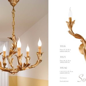 Candelabru 6 brate LUX realizata manual Solange 163290 universul-luminii.ro