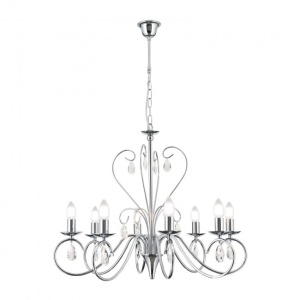 Candelabru 8 brate stil clasic cu cristale K9 Alessia crom 176390 universul-luminii.ro