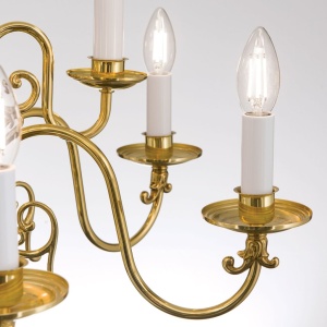 Candelabru 9 brate design clasic FLAMISCH, alama lucioasa - Img 6