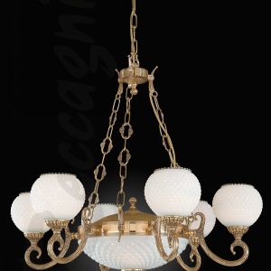 Candelabru clasic din alama 6+2 design italian 8550 107950 universul-luminii.ro