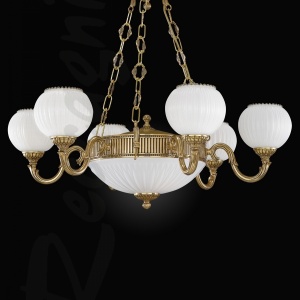 Candelabru clasic din alama 6+2 design italian 9350 204800 universul-luminii.ro