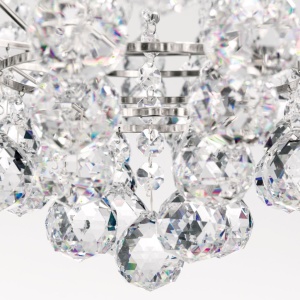 Candelabru cristal Asfour design lux KRISTALL KLASSISCH 10L chrome plated/clear 239370 universul-luminii.ro