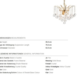 Candelabru cristal Asfour design lux KRISTALL KLASSISCH 3L gold/clear 239400 universul-luminii.ro