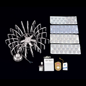 Candelabru cristal Asfour design lux KRISTALL KLASSISCH 6L chrome plated/clear crystal 239340 universul-luminii.ro