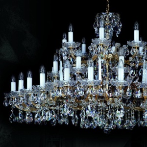 Candelabru Cristal Bohemia Exclusive 40 brate, diam.152cm MARIA TEREZIA 32 CE 177380 universul-luminii.ro