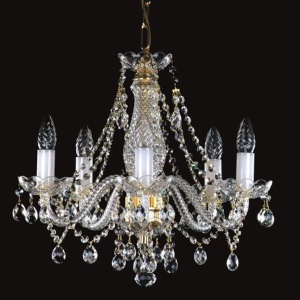 Candelabru Cristal Bohemia Exclusive 5 brate, diam. 48cm Magda V CE 53160 universul-luminii.ro