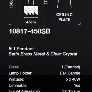 Candelabru cristal design lux decorativ Belle 5L 147600 universul-luminii.ro