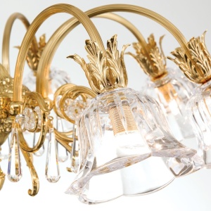 Candelabru cristal design lux LA BOHEME D-72cm 8L gold plated 239530 universul-luminii.ro
