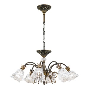 Candelabru cristal design lux LA BOHEME D-72cm 8L old patina 161520 universul-luminii.ro