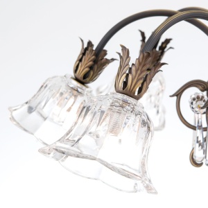 Candelabru cristal design lux LA BOHEME D-72cm 8L old patina 239540 universul-luminii.ro