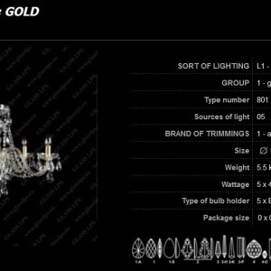 Candelabru cu 5 brate Cristal Bohemia - Img 3