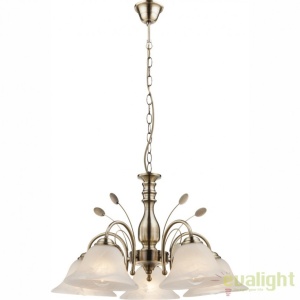 Candelabru design clasic 5 brate finisaj alama antica POSADAS 69007-5H GL