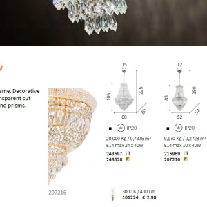 Candelabru design clasic DUBAI SP24 OTTONE 243528 IDL - Img 2