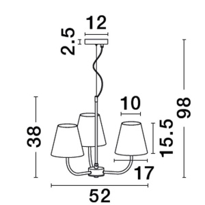 Candelabru design elegant MOIST 3L - Img 4