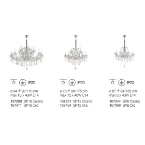 Candelabru design elegant NAPOLEON SP12 auriu 167404 - Img 3