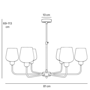 Candelabru design italian din alama si sticla Talis - Img 5