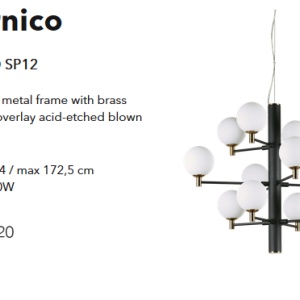 Candelabru design modern COPERNICO SP12 NERO, D-71cm 197319 59470 universul-luminii.ro