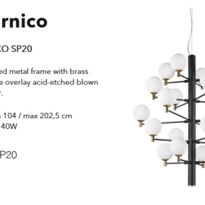 Candelabru design modern COPERNICO SP20 NERO, D-86cm 197333 51240 universul-luminii.ro