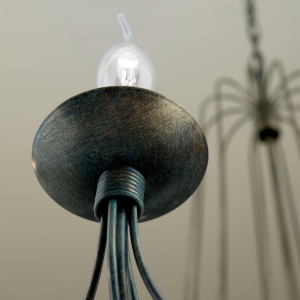 Candelabru design rustic cu 12 brate Vela, Antik 211860 universul-luminii.ro
