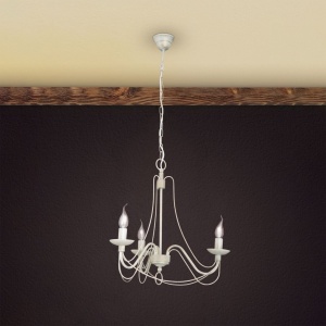 Candelabru design rustic cu 3 brate Vela, ivory 117680 universul-luminii.ro