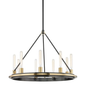 Candelabru design vintage CHAMBERS, cu 9 surse de lumina