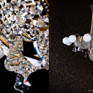 Candelabru dimensiuni mari XXL Cristal Bohemia Exclusive EURYDIKA - Img 4
