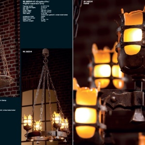 Candelabru din fier forjat realizat manual in stil gotic HL 2425-N 175340 universul-luminii.ro