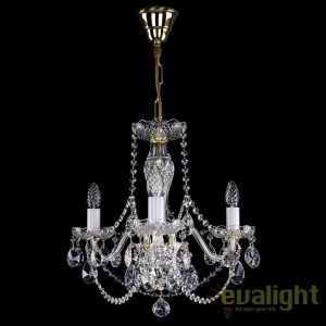Candelabru elegant cu 3 brate Cristal Bohemia Exclusive ELSA III. CE