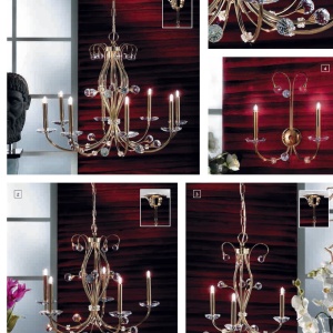 Candelabru elegant de lux cristal Swarovski Eremitage 3L 24K gold 96090 universul-luminii.ro