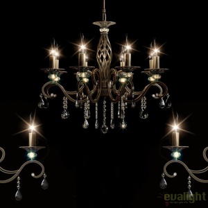 Candelabru elegant design clasic cu 6 brate Grace bronz MYRC247-PL-06-R 179520 universul-luminii.ro