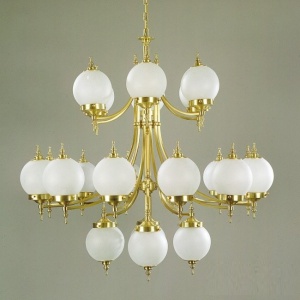 Candelabru elegant design LUX 1510 Objektdesign, bronz LU 1510/12+6+4 bronze/407/18 matt OR - Img 1