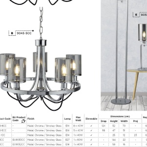 Candelabru elegant design modern Catalina 8L 9048-8CC SRT - Img 5