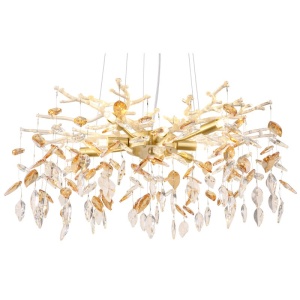 Candelabru elegant design modern Danna auriu mat/ chihlimbar - Img 5
