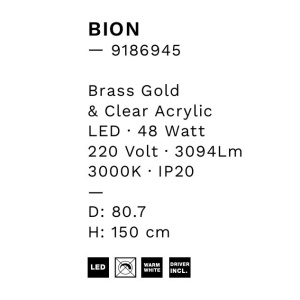 Candelabru LED design modern cu 8 brate Bion 147590 universul-luminii.ro