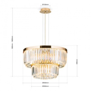 Candelabru, Lustra LED design LUX PRISM, 24K gold plated 197280 universul-luminii.ro
