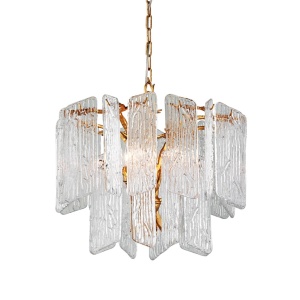 Candelabru LUX design deosebit PIEMONTE lucrat manual, cu 4 surse de lumina - Img 1