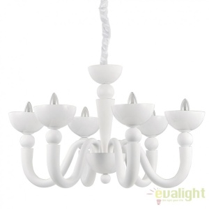 Candelabru LUX stil venetian cu 6 brate BON BON SP6 BIANCO 093994