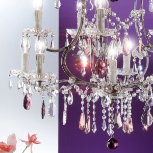 Candelabru LUX super elegant cristal cu 11 brate Verona antik-silber LU 2370/5+5+1 OR - Img 5