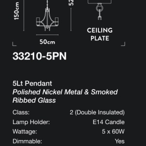 Candelabru modern cu 5 brate Belle 228900 universul-luminii.ro