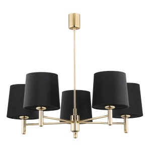Candelabru modern design elegant PONTE 5L negru 102920 universul-luminii.ro