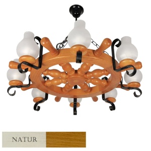 Candelabru rustic fabricat manual din lemn 8 brate Timona WOOD-TI-SP8D50 178080 universul-luminii.ro
