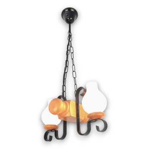 Candelabru rustic fabricat manual din lemn Rustic WOOD-RU-SP2 - Img 13